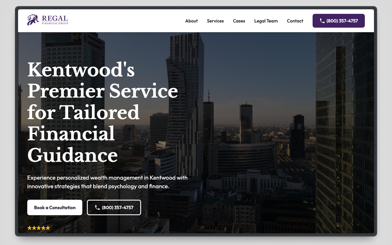 Regalfin AI-Generated Website